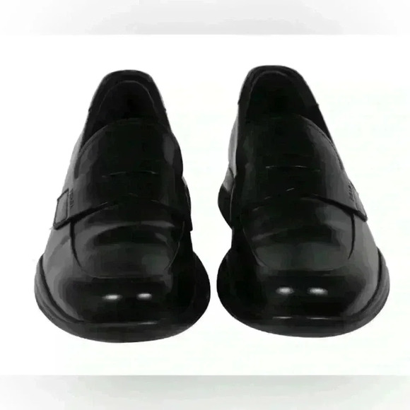 PRADA Men’s Spazzolato Penny Loafers, authenticated; Black leather. Size: 10 COA - Picture 6 of 13
